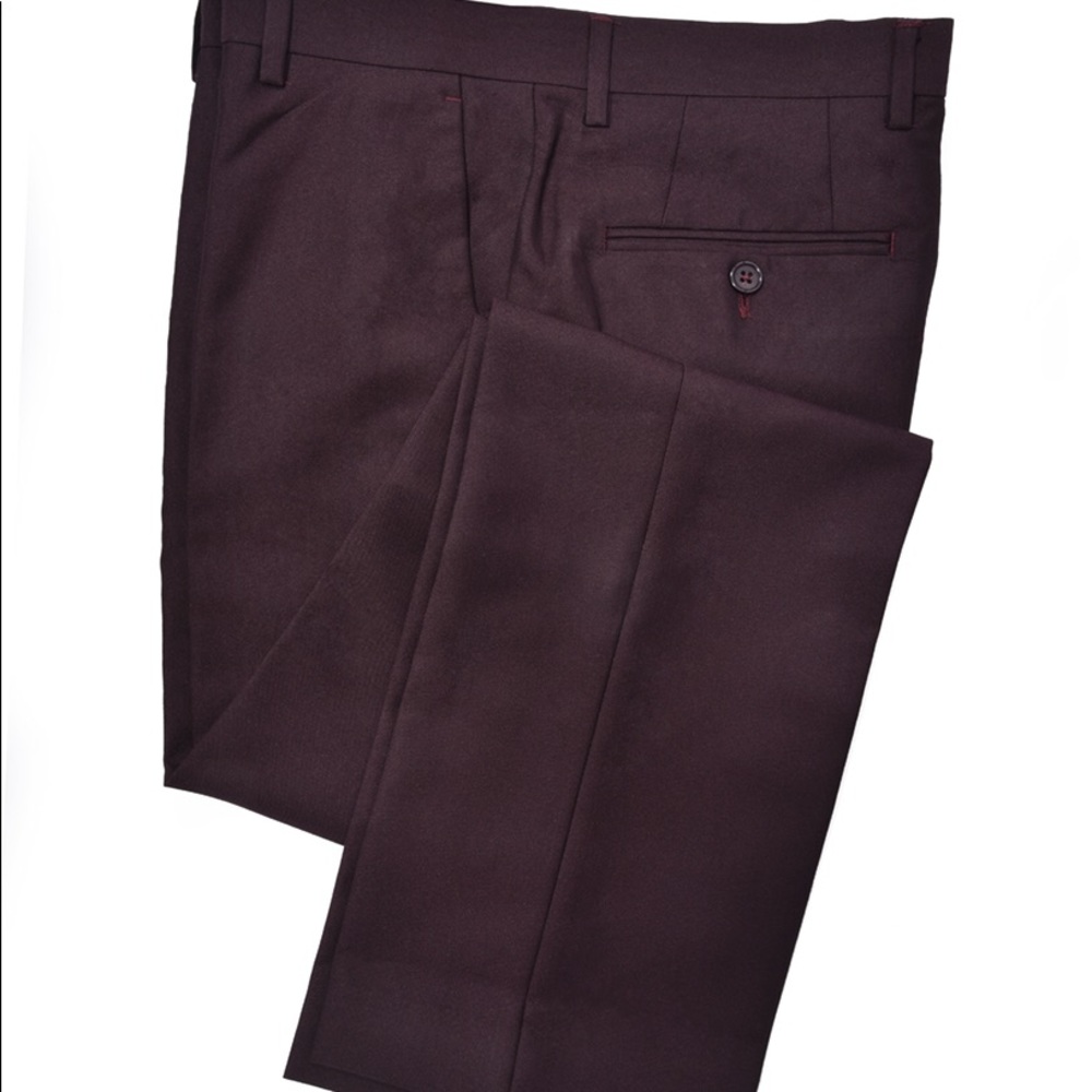 Men’s Premium Burgundy Shiny Slim Fit Pants
